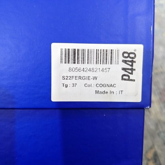 NWT P448 | Women's Fergie Platform Slide Sandals in Cognac Suede - Picture 12 of 14